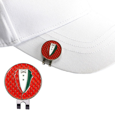 Golfo kamuoliukų žymekliai Vyrai Moterys Golfo žaidėjai Pritvirtina golfo kamuoliukų žymeklį su magnetiniu emaliu. Diržų skrybėlių segtukai