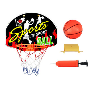 Детски баскетболен пръстен Обръч Мрежа Висяща кошница Баскетболна топка Спорт на открито Родител-дете Интерактивни играчки за игра