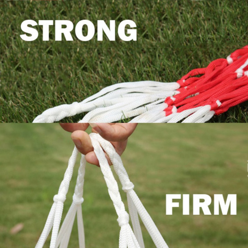 Λευκό-κόκκινο δικτυωτό κορδόνι μπάσκετ Αθλητικό δίχτυ με μπάλα μπάλα τσάντα δίχτυ ποδοσφαίρου Φορητός εξοπλισμός Δίχτυ Τσάντα μπάσκετ Δίχτυ με τσέρκι