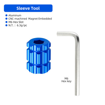 Συμπαγές Εργαλείο καπακιού στροφάλου ποδηλάτου, κατεργασμένο με CNC, ανοδιωμένο κράμα, χιτώνιο σε σχήμα δαμάσκηνου Γενική επισκευή Εγκατάσταση Tackle MTB Road Bike Service
