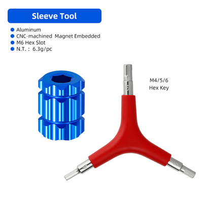 Συμπαγές Εργαλείο καπακιού στροφάλου ποδηλάτου, κατεργασμένο με CNC, ανοδιωμένο κράμα, χιτώνιο σε σχήμα δαμάσκηνου Γενική επισκευή Εγκατάσταση Tackle MTB Road Bike Service