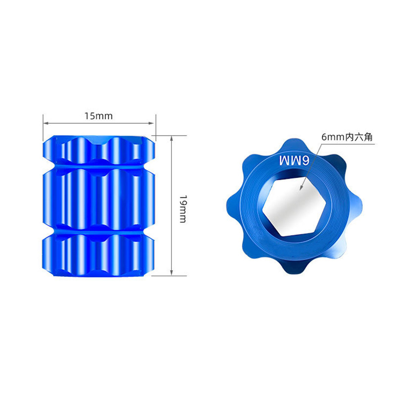 Συμπαγές Εργαλείο καπακιού στροφάλου ποδηλάτου, κατεργασμένο με CNC, ανοδιωμένο κράμα, χιτώνιο σε σχήμα δαμάσκηνου Γενική επισκευή Εγκατάσταση Tackle MTB Road Bike Service