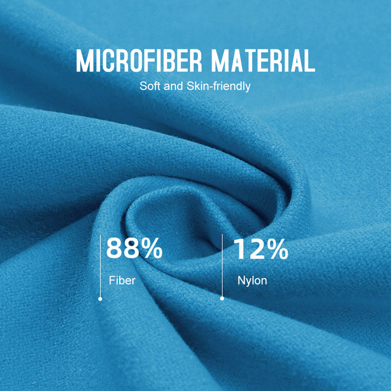 Prosoape de călătorie din microfibră Prosop cu uscare rapidă cu geantă de transport și buclă de suspendare rapidă pentru camping în aer liber, sală de sport de pe plajă