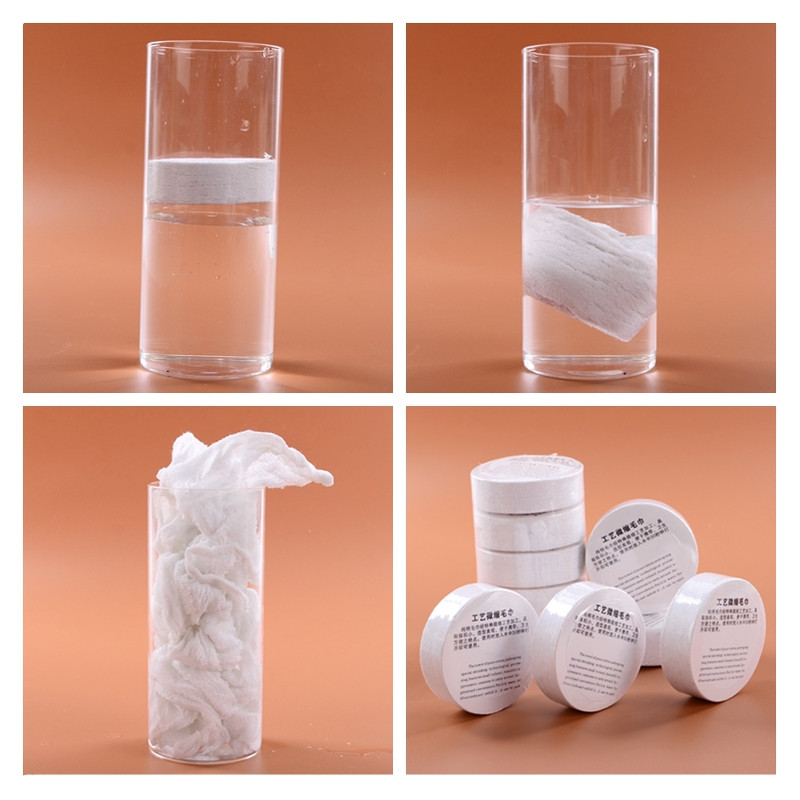 Nešiojami suspausti rankšluosčiai Minkštos medvilnės kelioniniai lauko sportiniai rankšluosčiai itin lengvi šluostės Pridėkite vandeniu išsiplečiantys kompaktiški rankšluosčiai