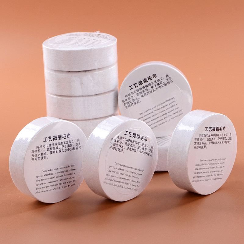 Nešiojami suspausti rankšluosčiai Minkštos medvilnės kelioniniai lauko sportiniai rankšluosčiai itin lengvi šluostės Pridėkite vandeniu išsiplečiantys kompaktiški rankšluosčiai