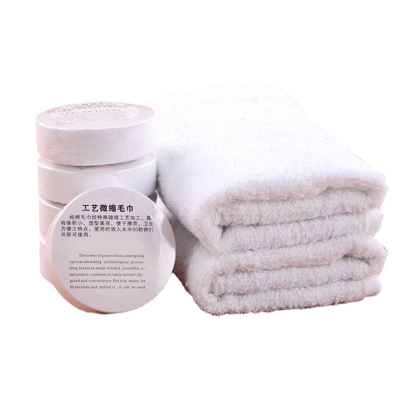 Nešiojami suspausti rankšluosčiai Minkštos medvilnės kelioniniai lauko sportiniai rankšluosčiai itin lengvi šluostės Pridėkite vandeniu išsiplečiantys kompaktiški rankšluosčiai