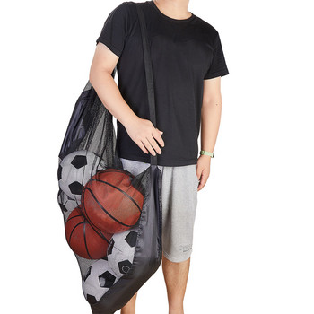 2023 г. Нова спортна мрежеста чанта за съхранение на топка (само чанта) Гореща разпродажба 2 размера Мрежеста чанта за съхранение на баскетбол, футбол, плуване, волейбол
