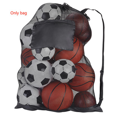 2023 г. Нова спортна мрежеста чанта за съхранение на топка (само чанта) Гореща разпродажба 2 размера Мрежеста чанта за съхранение на баскетбол, футбол, плуване, волейбол