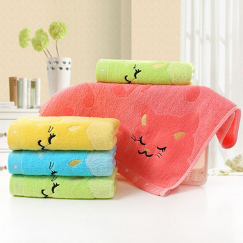 1 τμχ Μαλακή παιδική πετσέτα πετσέτα μπάνιου Ταΐζοντας ταΐζοντας κινούμενα σχέδια γάτας Βαμβακερή πετσέτα για νεογέννητο μαντηλάκι ντους