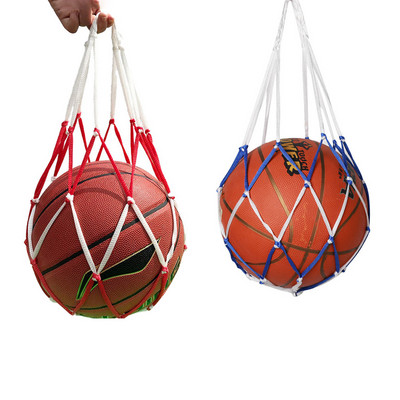 Найлонова тъкана чанта с шнурове Универсална мрежеста джобна преносима мрежеста чанта за топки, чанта за съхранение на баскетбол, футбол, волейбол