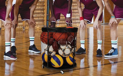 Баскетболна мрежеста чанта 15L Баскетболна чанта Голяма спортна чанта за топка Външен органайзер за държане на баскетбол Волейбол Бейзбол
