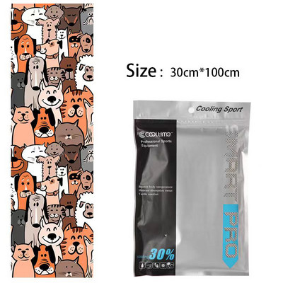 100x30CM Aušinamasis rankšluostis Mikropluošto plaukų rankšluostis Sporto salės rankšluosčiai Greitai Džiūva Paplūdimyje Sportas Kietas ledo audinys Laipiojimas Vyras Žygiai Plaukimas