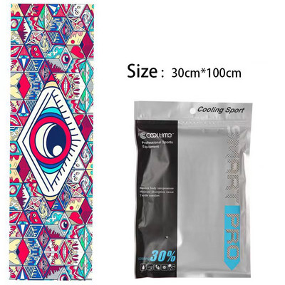 100x30CM Aušinamasis rankšluostis Mikropluošto plaukų rankšluostis Sporto salės rankšluosčiai Greitai Džiūva Paplūdimyje Sportas Kietas ledo audinys Laipiojimas Vyras Žygiai Plaukimas