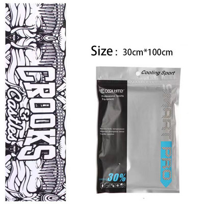 100x30CM Aušinamasis rankšluostis Mikropluošto plaukų rankšluostis Sporto salės rankšluosčiai Greitai Džiūva Paplūdimyje Sportas Kietas ledo audinys Laipiojimas Vyras Žygiai Plaukimas