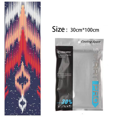 100x30CM Aušinamasis rankšluostis Mikropluošto plaukų rankšluostis Sporto salės rankšluosčiai Greitai Džiūva Paplūdimyje Sportas Kietas ledo audinys Laipiojimas Vyras Žygiai Plaukimas