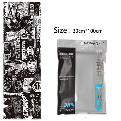 100x30CM Aušinamasis rankšluostis Mikropluošto plaukų rankšluostis Sporto salės rankšluosčiai Greitai Džiūva Paplūdimyje Sportas Kietas ledo audinys Laipiojimas Vyras Žygiai Plaukimas