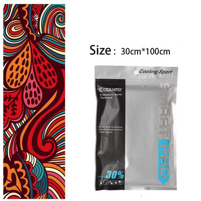 100x30CM Aušinamasis rankšluostis Mikropluošto plaukų rankšluostis Sporto salės rankšluosčiai Greitai Džiūva Paplūdimyje Sportas Kietas ledo audinys Laipiojimas Vyras Žygiai Plaukimas