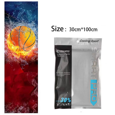 100x30CM Aušinamasis rankšluostis Mikropluošto plaukų rankšluostis Sporto salės rankšluosčiai Greitai Džiūva Paplūdimyje Sportas Kietas ledo audinys Laipiojimas Vyras Žygiai Plaukimas