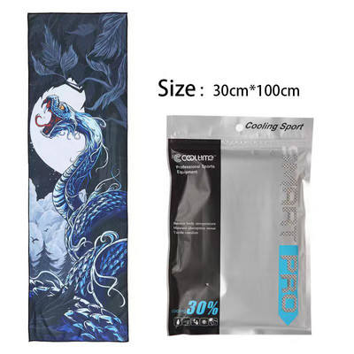 100x30CM Aušinamasis rankšluostis Mikropluošto plaukų rankšluostis Sporto salės rankšluosčiai Greitai Džiūva Paplūdimyje Sportas Kietas ledo audinys Laipiojimas Vyras Žygiai Plaukimas