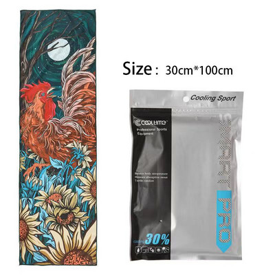 100x30CM Aušinamasis rankšluostis Mikropluošto plaukų rankšluostis Sporto salės rankšluosčiai Greitai Džiūva Paplūdimyje Sportas Kietas ledo audinys Laipiojimas Vyras Žygiai Plaukimas