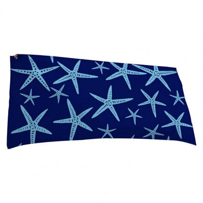 Prosop de duș Prosop de baie pliabil cu uscare rapidă Absorbție puternică de apă Fibră superfine Prosop de plajă cu imprimeu broasca testoasă cu stele de mare