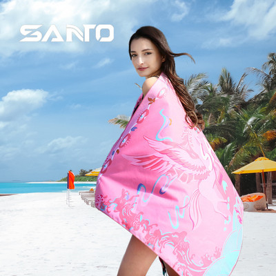 SANTO Kiiresti kuivav rannavannirätik Mikrofiibrist Magic Soft Lint Keskkonnasõbralik riidest Telkimine Mugav matkaujumine 4 värvi