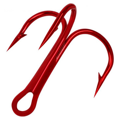 10 tk/partii kohta Kõrge süsinikusisaldusega terasest teravad kolmikud konksud peibutis 2/4/6/8/10# must okaskonksu varustus bass Peche karpkala jaoks