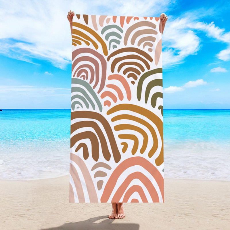 Korisni ručnik za kupanje svijetlih boja ručnik za tuširanje sklopivi višenamjenski ručnik za bazen s printom crtanih filmova