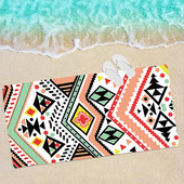 Matkarätik hõlpsasti kaasaskantav vannirätik 150x75cm geomeetrilise mustriga SPA vannirätik