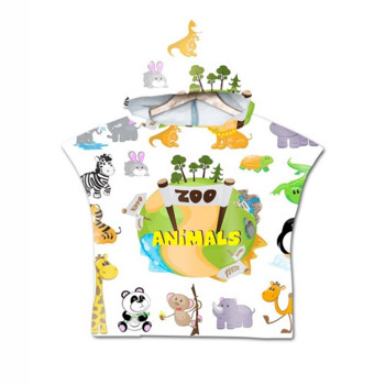 2021 Βρεφικά αξεσουάρ Δεινόσαυρος Κινούμενα σχέδια Μπάνιου για παιδιά Παιδική μανδύα με κουκούλα Πετσέτα μπουρνούζι Πετσέτα θαλάσσης Παιδική παιδική πετσέτα μπάνιου κινουμένων σχεδίων