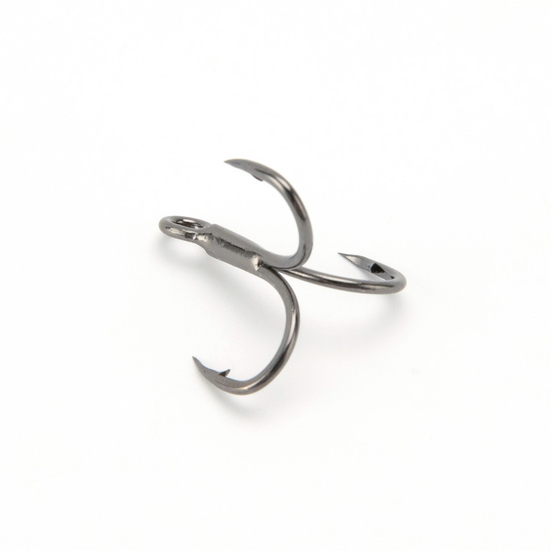 HYBOLAN 10 tk püügikonks 4x tugev must kolmikkonks Super Sharp kõrge süsinikusisaldusega teras ülitugev merevee tarvikud