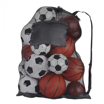 Спортна чанта за топка с шнурове Мрежеста чанта за футбол Баскетболна раница Футболна футболна волейболна топка Чанти за съхранение Чанта за екипировка за плуване