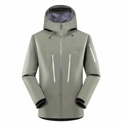 Meeste lumelauajope õues matkamiseks ja turismiks mägironimiseks, 3-kihiline lamineeritud liimjas kõvakestaga laetav mantel