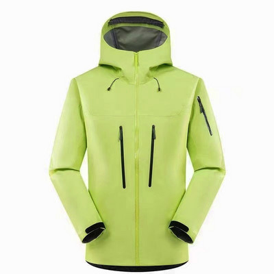 Meeste lumelauajope õues matkamiseks ja turismiks mägironimiseks, 3-kihiline lamineeritud liimjas kõvakestaga laetav mantel