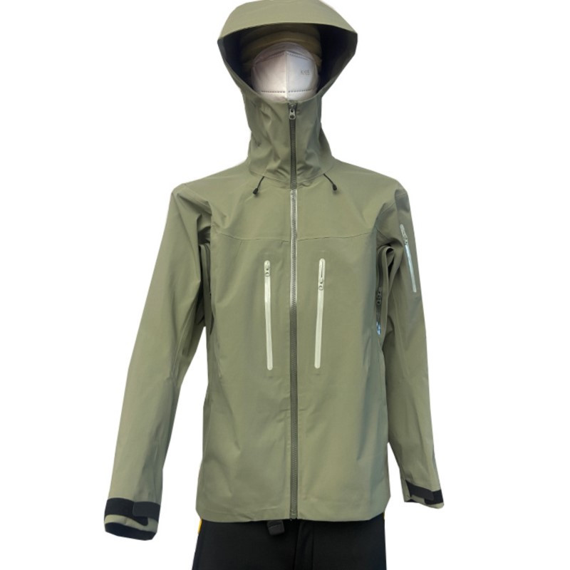 Meeste lumelauajope õues matkamiseks ja turismiks mägironimiseks, 3-kihiline lamineeritud liimjas kõvakestaga laetav mantel