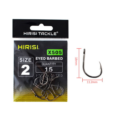 15 x PTFE dengtas daug anglies nerūdijančio plieno spygliuotas žuvies kabliukas su akiniais karpių žvejybos kablio jungties priedai X505