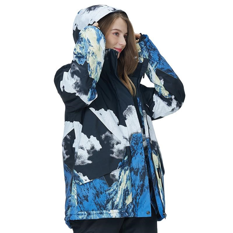 Jaqueta De Neve Férfi és Női Téli Szélálló Vízálló Meleg Vastag Anorák Furnér Double Board Snowboard Kabátok