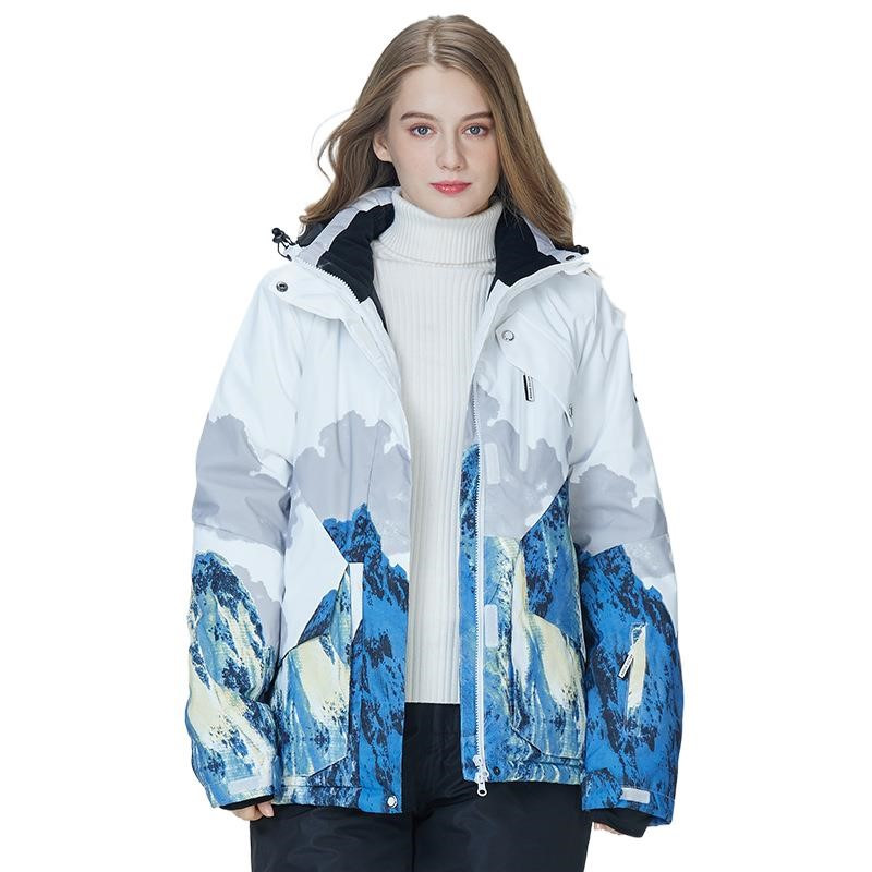Jaqueta De Neve Férfi és Női Téli Szélálló Vízálló Meleg Vastag Anorák Furnér Double Board Snowboard Kabátok