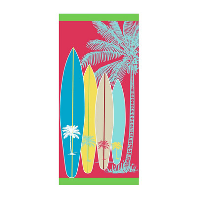 Μικροΐνες Quick Dry Πετσέτα παραλίας Hawaii Tropic Coconut Trees Πολύχρωμη εκτύπωση Swimming Gym Sport Washcloth Καλοκαιρινή κουβέρτα διακοπών