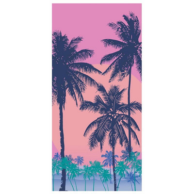 Μικροΐνες Quick Dry Πετσέτα παραλίας Hawaii Tropic Coconut Trees Πολύχρωμη εκτύπωση Swimming Gym Sport Washcloth Καλοκαιρινή κουβέρτα διακοπών