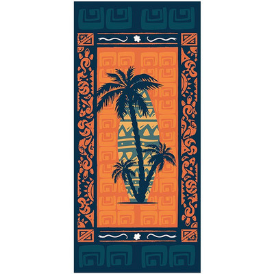 Μικροΐνες Quick Dry Πετσέτα παραλίας Hawaii Tropic Coconut Trees Πολύχρωμη εκτύπωση Swimming Gym Sport Washcloth Καλοκαιρινή κουβέρτα διακοπών