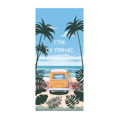 Μικροΐνες Quick Dry Πετσέτα παραλίας Hawaii Tropic Coconut Trees Πολύχρωμη εκτύπωση Swimming Gym Sport Washcloth Καλοκαιρινή κουβέρτα διακοπών