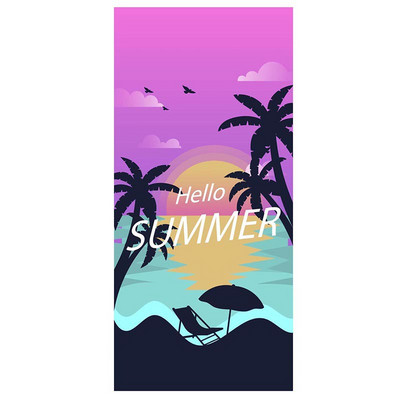 Μικροΐνες Quick Dry Πετσέτα παραλίας Hawaii Tropic Coconut Trees Πολύχρωμη εκτύπωση Swimming Gym Sport Washcloth Καλοκαιρινή κουβέρτα διακοπών