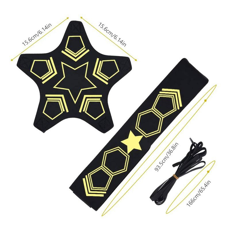 Laste jalgpalli palli treeningrihm 5 küünisega jalgpalli löögitrenažöör, reguleeritav vöö käed vabad treeningabi jalgpallioskuste harjutamiseks