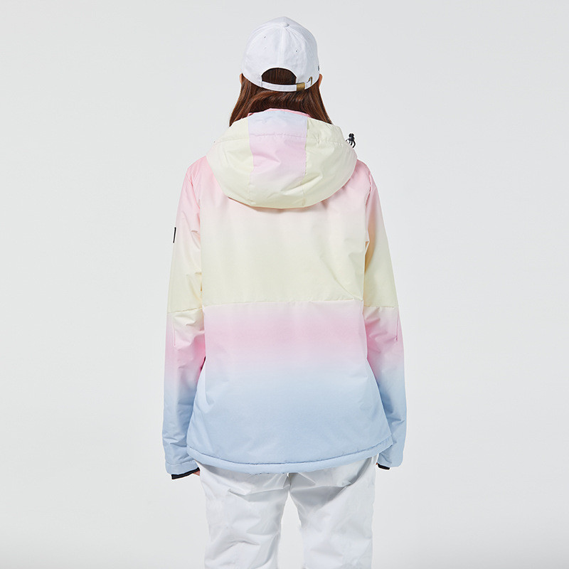 Suusajope Naiste topp välispordiks lumelauajoped Paksud soojad kombinesoonid tuulekindlad soojad talveriided suusakostüümid kapuutsiga topid