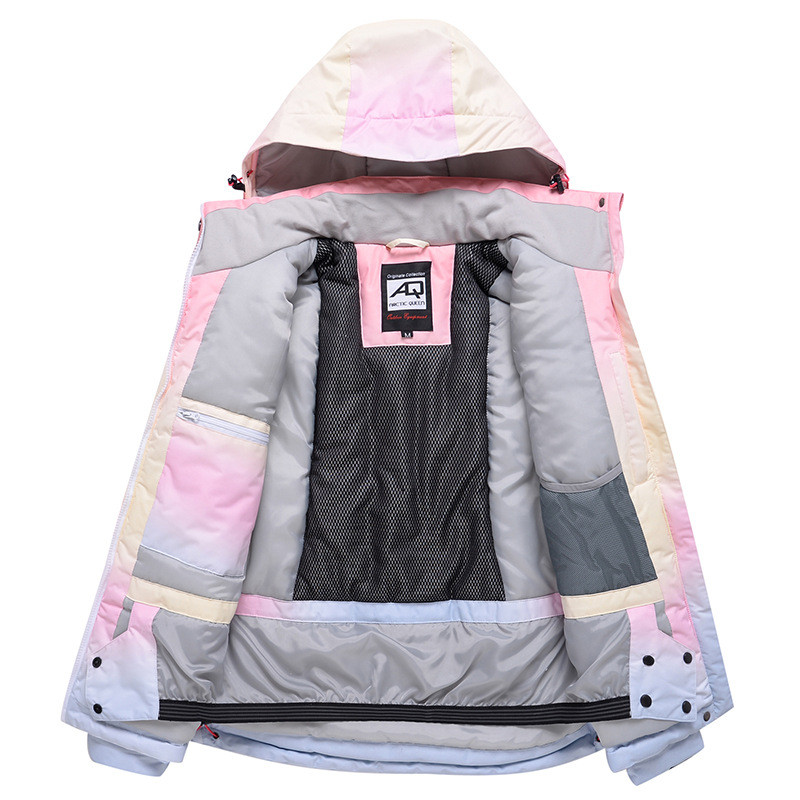 Suusajope Naiste topp välispordiks lumelauajoped Paksud soojad kombinesoonid tuulekindlad soojad talveriided suusakostüümid kapuutsiga topid