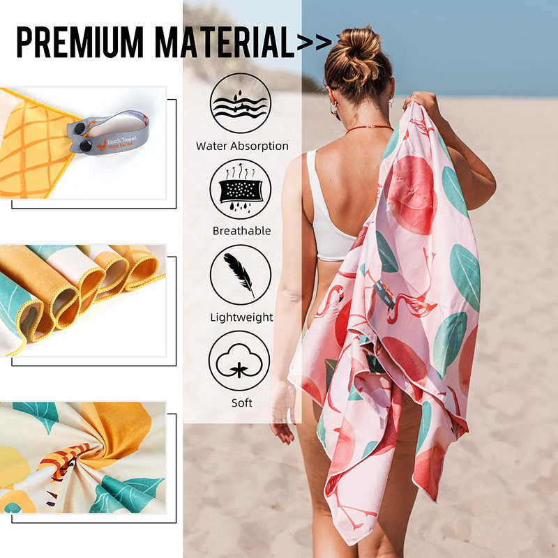 Kerged üliimavad ja kompaktsed kiiresti kuivavad matkarätikud ujumiseks matkamiseks jõusaali joogasse