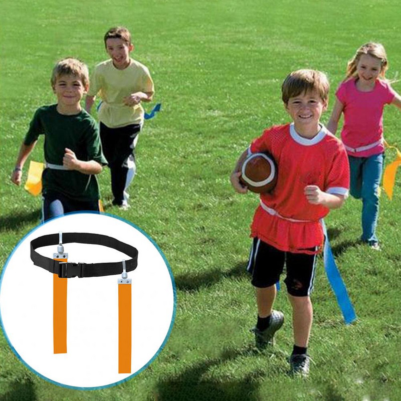 Steagul sport Fotbal chingă Steagul din talie Culoare strălucitoare Reglabil Competiție Antrenament PVC fotbal american Steagul din talie pentru sport