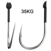 Set udica za ribolov od 10 komada, velike udice od ugljičnog čelika, plosnate udice za pecanje, bodljikave šaranske udice, 35 kg pribor za morski ribolov