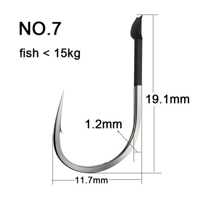 Set udica za ribolov od 10 komada, velike udice od ugljičnog čelika, plosnate udice za pecanje, bodljikave šaranske udice, 35 kg pribor za morski ribolov
